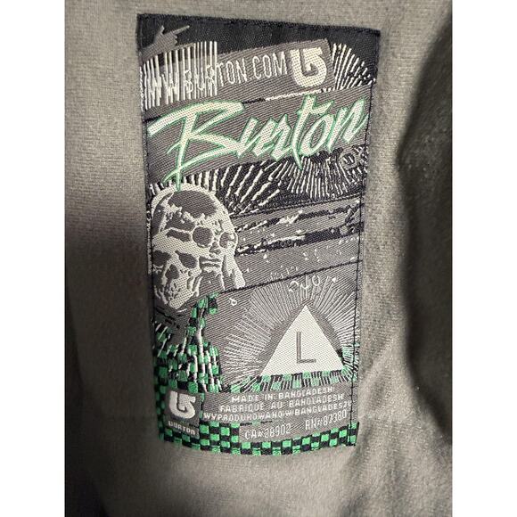 Burton Jacket Boys Large Green Gray Digital Camo Modem Hooded Snowboard Ski - Picture 9 of 16